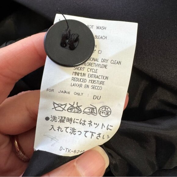 Vintage Giorgio Armani Black Velvet Snap Button Coat - Picture 3 of 8